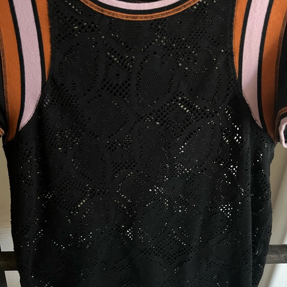 We the Free Black Lace T shirt, size S - Picture 5 of 8